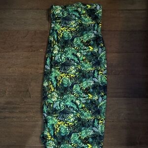 Tropical Print Maxi Dress